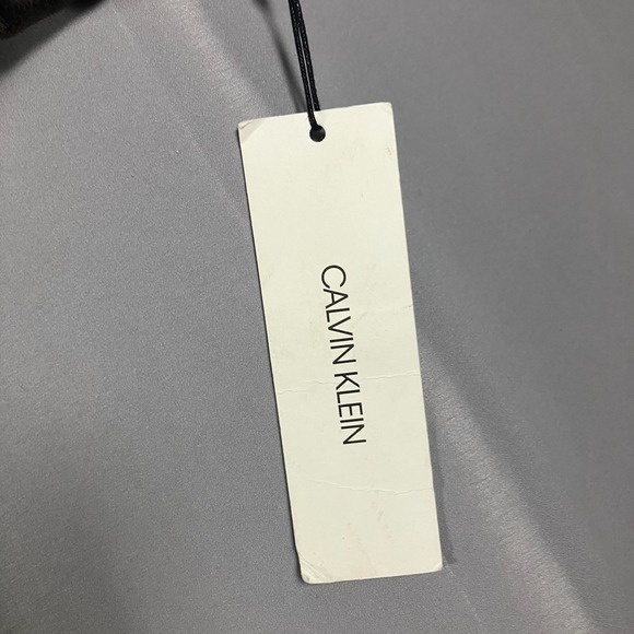 Calvin Klein Men's Extra Large Faux Leather Sherpa Collar Moto Jacket Brown - Picture 6 of 16